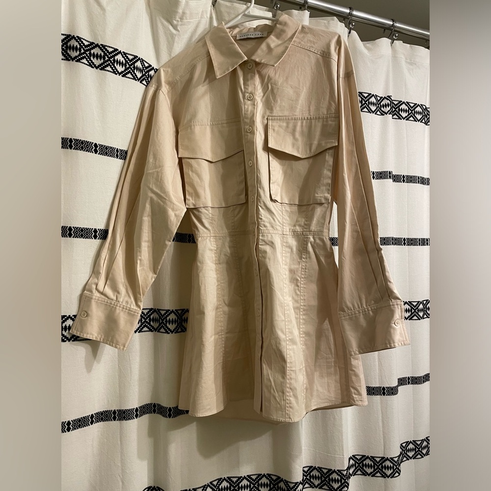 NWOT Endless Rose cream colored openback dress Sm
